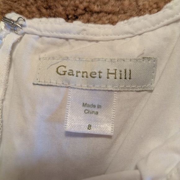 Garnet Hill White Eyelet Dress - Size 8 - Picture 5 of 7